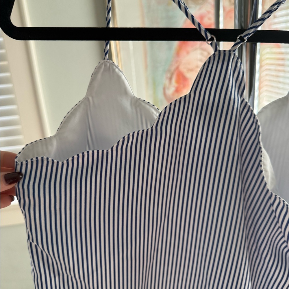J. Crew Navy and White Striped Top - Picture 3 of 3